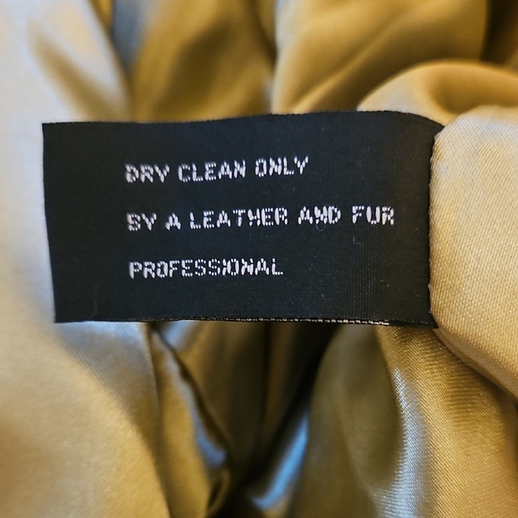 XOXO Women's Brown and Cream Patchwork Rabbit Fur And Leather Bomber Jacket - Picture 10 of 10